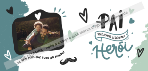 Dia dos pais ilustrativo fotográfico em verde e preto - cód. 107