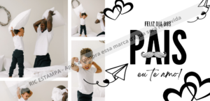 Feliz dia dos pais fotográfico ilustrativo em preto e branco - cód. 114