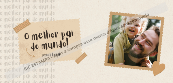 🌟O melhor pai do mundo minimalista marrom🌟