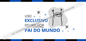 Uso exclusivo do melhor pai do mundo azul e preto - cód. 116
