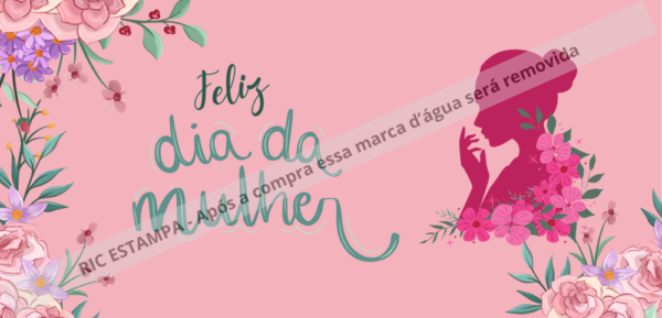 🌟Dia da mulher - floral verde rosa🌟
