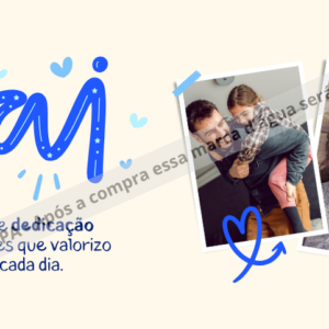 🌟Para o Pai Bege Azul Caneca Panorâmica🌟